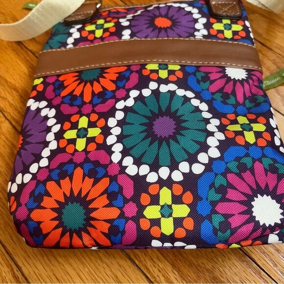 Lily Bloom Purse Cross Body Shoulder Bag Karma Bloom Multsection Charmed New - Picture 9 of 9